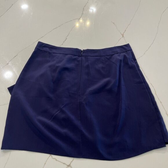 BCBGMaxAzria Blue Wrap Skirt Casual - Picture 6 of 6